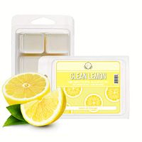 Aira Soy Wax Melt - Organic, Vegan, Kosher, Scented Soy Wax Cubes w/Essential Oil Blends - No Chemical 100% Soy Wax Melts for Electric/Tealight Melters - Hand-Poured Soy Tarts - Clean Lemon - 2 Pack