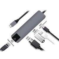 LFJNET (Upgraded Version) 5 in 1 USB Type C Hub HDMI 4K USB C Hub to Gigabit Ethernet Rj45 LAN Adapter