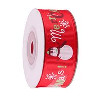 GMNP0di% Christmas Ribbon, Christmas Santa Snowman Print Silk Satin Ribbon Wedding Gift Wrapping Decor,Xmas Ribbons for Crafts Decoration Red