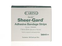Medline PRM25600 Caring Plastic Adhesive Bandages, 1" x 3", Natural (Pack of 1200)