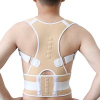 uxcell® Unisex Fully Adjustable Brace Belt Band for Posture Correction Back Fatigue Support