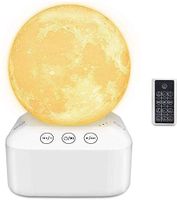 LINGSFIRE Moon Night Light Sound Machine, White Noise Machine for Sleeping with 10 Soothing Sounds, USB Rechargeable Portable Sleep Machine with Timer and Remote, Sleep Therapy for Adult and Baby Kids