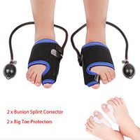 WFhome Adjustable Pressure Bunion Splint Corrector, Toe Straightener, Hallux Valgus Corrector, Effective Treatment to Big Toes Joint Hallux Valgus - Support Men or Women on Day/Night Time (1-Pair)