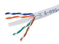 Monoprice Cat6 Ethernet Bulk Cable - Network Internet Cord - Solid, 500Mhz, UTP, CMR, Riser Rated,  Pure Bare Copper Wire, 23AWG, 250ft, White (Renewed)