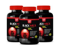 Male Energy Supplements - Black MACA 1000MG - Extra Strength - maca Complex Capsules - 3 Bottles 270 Vegetable Capsules