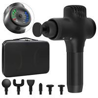 Auratrio J1 60Hz Hand Held Percussion Massage Gun - Deep Tissue Massager for Sore Muscle and Stiffness, for Amateurs and Professionals, Cordless, Quiet, Rechargeable, with 6 Heads & Portable Bag