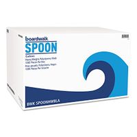 Boardwalk SPOONHWBLA Heavyweight Polystyrene Cutlery, Teaspoon, Black, 1000/Carton
