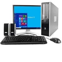 HP Desktop Core 2 Duo 2.6GHz - New 4GB Memory - 500GB HDD - Windows 10 Home Edition - 19" Generic Monitor, NEW Keyboard, Mouse, Speakers, WiFi Sold (Renewed)