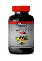Men Supplements Testosterone - Black MACA 1000 MG Dietary Supplement - Black maca Capsules - 1 Bottle 90 Vegetable Capsules
