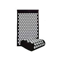 Acupressure Massage Mat with Pillow Body Pain Stress Relief Acupuncture Spike for Yoga Cushion Health Massager Care,Dark Green Set