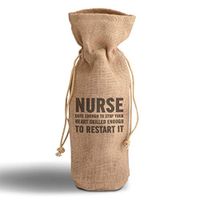 Cotton Custom Wine Gift Bag Heart Skilled Enough to Restart It Funny & Novelty Humor Housewarming & Party Accessories Jute Burlap Drawstring Design Only