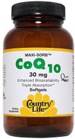 Maxi-Sorb Co-Q10 Q-Gel 30mg Country Life 50 Softgel