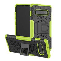 Lyperkin Samsung Galaxy S10/S10E/S10 Plus Case, Hybrid Rugged Hard Rubber PC Stand Case Cover Non-Slip Case Cover Full Body Protection with Holder Stand 2019