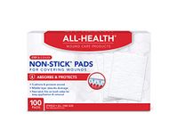 All Health Non Stick Pads, 2 in x 3 in, 100 Pads | for Covering Wounds, Kills Staph & MRSA, Helps Prevent Infection, 2 Inch 3 Inch, 0.40 Pound