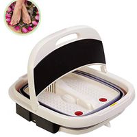 3 in 1 Heated Foot SPA Bath Tub - Collapsible Pedicure Jacuzzi Massager with Electric Heating | Bubble Wave | Red Light Therapy -for Feet Relaxation and Stress Relief