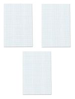 Ampad Quadrille Double Sided Pad, 11 x 17, White, 4x4 Quad Rule, 50 Sheets, 3 Pads, 150 Sheets Total (22-037)
