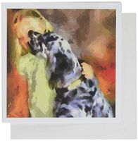 English Setter with Child Blank Note Cards - Set of 6 with Envelopesby DoggyL.