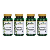 Swanson Cascara Sagrada 450 mg 100 Caps 4 Pack