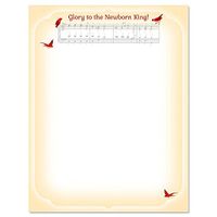 Musical Carol Christmas Letter Papers - Set of 25 Christmas Stationery Papers are 8 1/2" x 11", Compatible Computer Paper