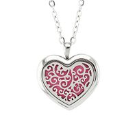 FANSING Mom Gifts from Daughter Birthday Gifts for Mom Heart Necklace Essential Oil Diffuser Necklace for Women Stainless Steel Chain Mother in Law Gifts