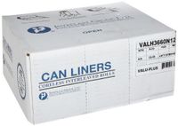 Inteplast Group VALH3660N12 High-Density Can Liner, 36 x 58, 55-Gallon, 13 Micron Equivalent, Clear, 25 Per Roll (Case of 8 Rols)