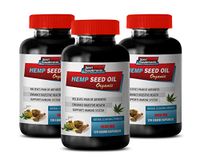 Stress Relief Vitamins for Men - Hemp Seed Oil for Pain Relief 1000MG - Hemp Oil for Anxiety 1000mg Capsules - 3 Bottles 360 Liquid Capsules