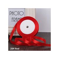 25Yards/Roll 15Mm Silk Satin Ribbons Handmade for Wedding Party Decorative DIY Christmas Ribbons Crafts Gifts Wrapping Supplies,26 Red,15Mm