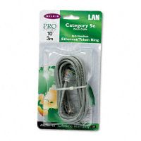 Belkinamp;reg; Cat5e 10/100 Base-T Patch Cable, Crimped, 10ft