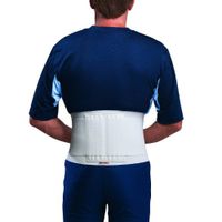 Mueller Multi-Purpose Back Brace, White, 9" Wide, adjustable tension, 8 steel springs - Large