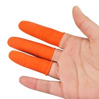 Safety Work Gloves 100 PCS Disposable Latex Finger Cots,Anti-static Rubber Fingertips Nitril (Color : Yellow, Size : L, UnitCount : One pack)