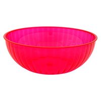Party Essentials N036412 Hard Plastic 192-Ounce Serving Bowl, Neon Pink