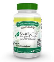 Quantum-B™ Complete B-Complex High Potency with 550mg Choline, B1, B2, B3, B6, Folate, B12, Biotin, B5 - Sustained Release, Non GMO by Health Thru Nutrition … (180)