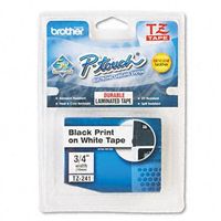 Brother® P-Touch® TZ Series Standard Adhesive Laminated Labeling Tape CARTRIDGE,TPE3/4"BK ON WE (Pack of5)