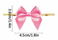 Plum Gift Bows,Twist Tie Bows for Bakery Candy Lollipop Cello Bag (50 Pack)