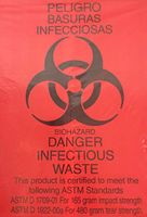 Rollpak Bio-Hazard Garbage Bags 40-45 Gallon Capacity 50 Bags Per Case