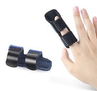Cinhent 2 Finger Splints Plus with 2 Nylon Sleeves for Trigger Finger Mallet Finger Broken Finger Rheumatoid Arthritis Post Operative Care Support for Arthritis Pain, Sport Injuries, Basketball