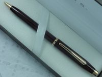Cross Made in USA Red Wood Lacquer , 23k Gold Appointment , and 0.5mm Lead Century II Pencil by Cross