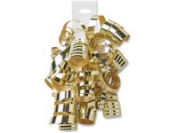 CREAM STRIPE on METALLIC GOLDCurly Bows 12 Strands MFL Ribbon (7 unit, 12 pack per unit.)