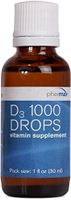 Pharmax - D3 1000 Drops - Supports Immunity, Bones, Heart and Emotional Health - 1 fl. oz.