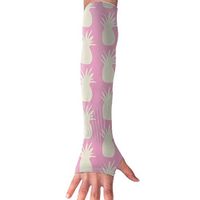 SSKYFLOWER Pineapples Cream On Pink Arm Sleeves, Cool Arm Sleeves UV Protection for Men Women Youth Arm Warmers for Cycling Golf Baseball Basketball Tattoo Cover Elbow Sleeves