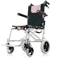 CHUNSHENN Lightweight Folding Wheelchair, Thick Aluminum Alloy Wheelchair Folding Collapsible Lightweight Ultra Light Old Man Trolley Old Man Scooter Portable Compact Driving Medical Fdg Wheelchairs f