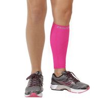 Zensah Calf/Shin Splint Compression Sleeve (singe sleeve), Neon Pink, Large/X-Large