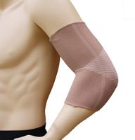 Alpha Medical Elbow Brace Compression Support Sleeve for Tendonitis, Tennis Elbow, Golf Elbow Treatment - Reduce Joint Pain (Small, Beige)