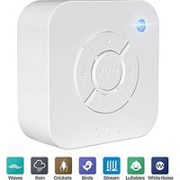 White Noise Machine USB Mini Portable Music Light Sleep Machine with 9 Relaxing Nature Sounds,LED Breathing Light Timer for Baby Kids Adult Insomniac Travel Home Office Fauay