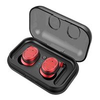 Wireless Earphones,MeiLiio In-Ear Wireless Earbuds with Mic and Charging Box Stereo Bass Sound Noise Cancellation Mini Wireless Sports Bluetooth Earphone Compatible with iOS & Android,Red