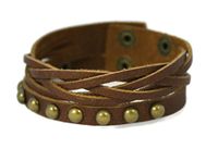 "Weave" Leather Cuff Essential Oil Bracelet- Unisex