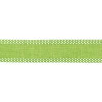 Burton & Burton Ribbon #9 Lime Green Linen 20 Yards