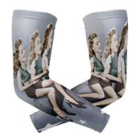 LEVEIS Three Women Sitting On A Rocket Arm Sleeves UV Protection for Men Women Sunblock Protective Gloves Running Golf Cycling Driving Long Arm Cover 1 Pair