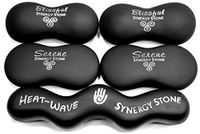 CORE (Original Matte Black)(Set of 5) Synergy Stone Hot Stone Massage Tools - Pro Kit for Full Body Massage - Relaxing and Therapeutic Deep Heat - Free YouTube Training Videos