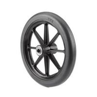 Quickie Caster Assembly, 8 X 1 Inch, 8-Spoke Black, Black Urethane Tire, 5/16 Inch, Bearing, 1-1/2 Inch Hub for Quickie Powerchair Wheelchair